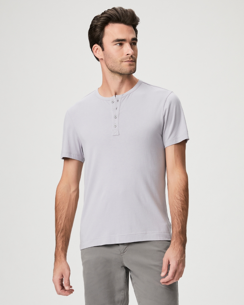 Harwood Short Sleeve Henley - Dusty Iris